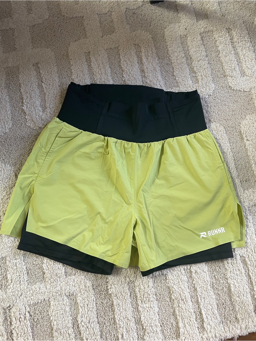 Runnr light green running shorts